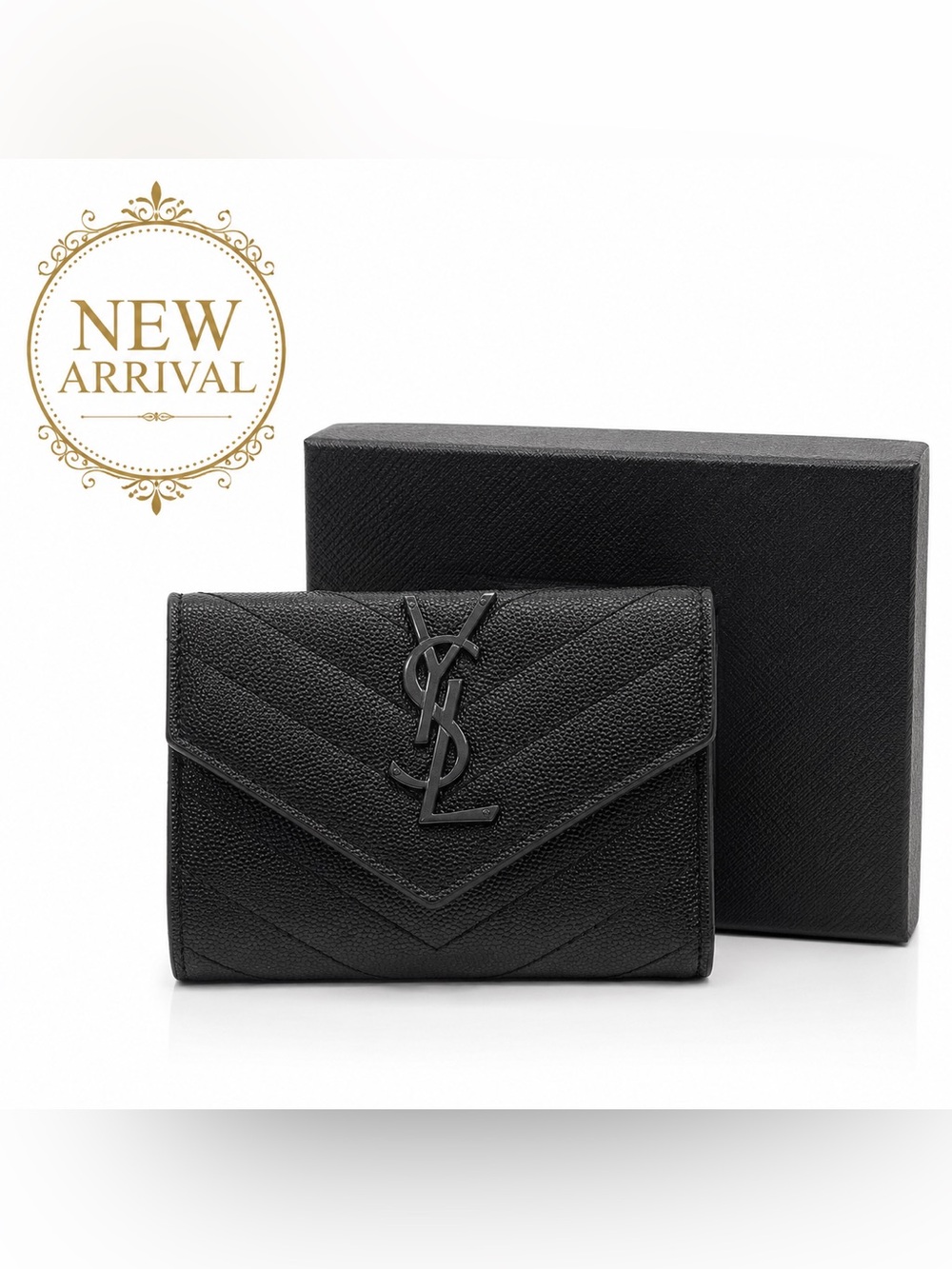 🖤 Black Chevron Compact Wallet  🖤💎 Sophisticated • Chic • Luxury Everyday Essent